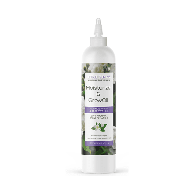 Moisturize & GrowOil is a vegan moisturizer and hair regrowth serum that is handmade with edible ingredients. GrowOil is infused with organic hemp seed and 17 unique organic plant, herb, and fruit extracts that nourish your skin with vegan food. Our vegan regrowth oil is salon-proven to restore your hair growth cycle naturally.