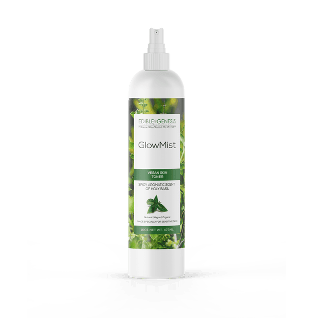 GlowMist is a vegan multi use skin toner that is handmade with edible ingredients. GlowMist is infused with organic red palm seed and 9 unique organic plant, herb and fruit extracts that feed your skin vegan food. Our infused spring water for skin is salon proven to improve your complexion, soften your skin and support an ageless glow.